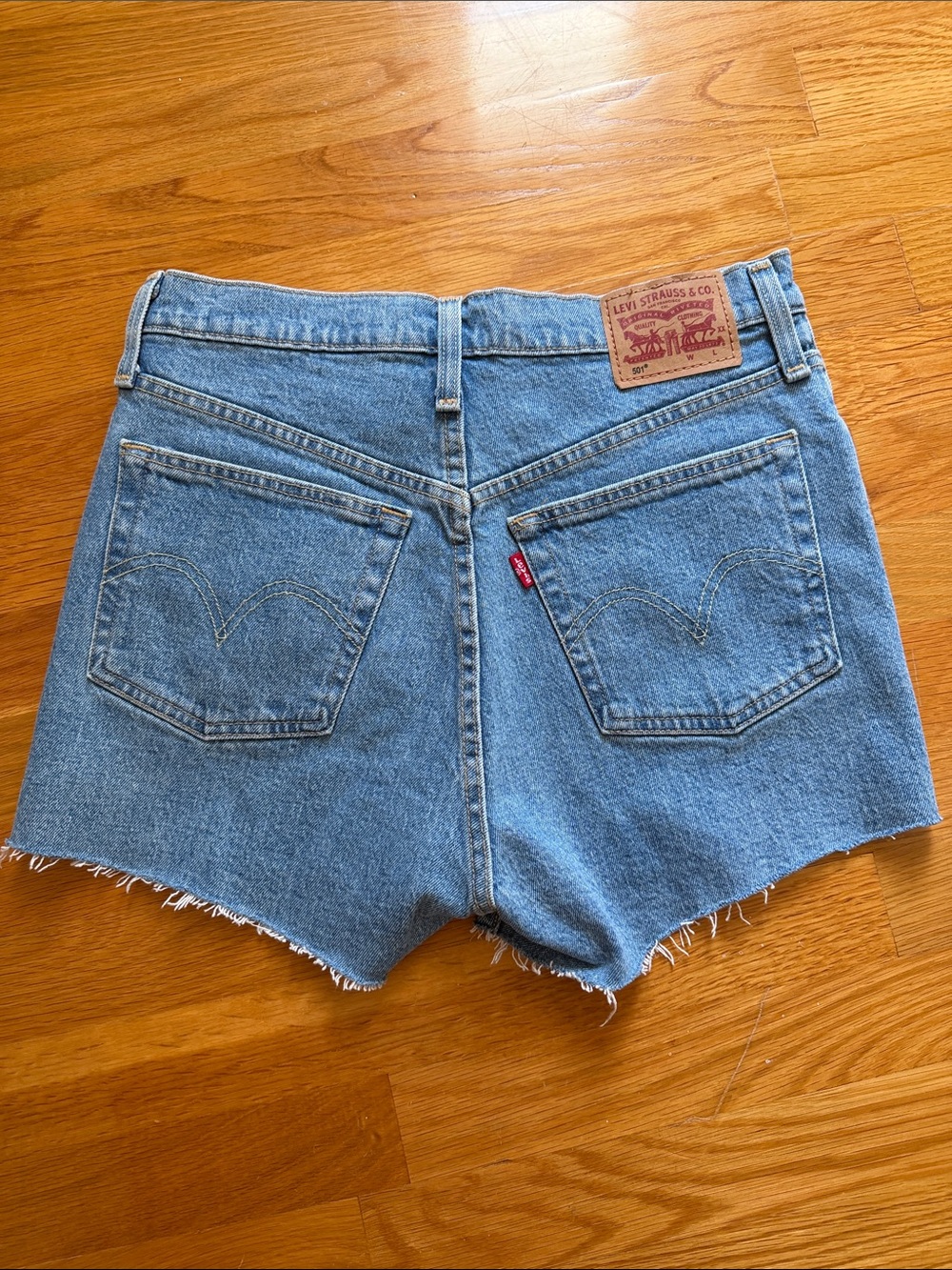 Levi's Light Blue Cutoff Denim Shorts